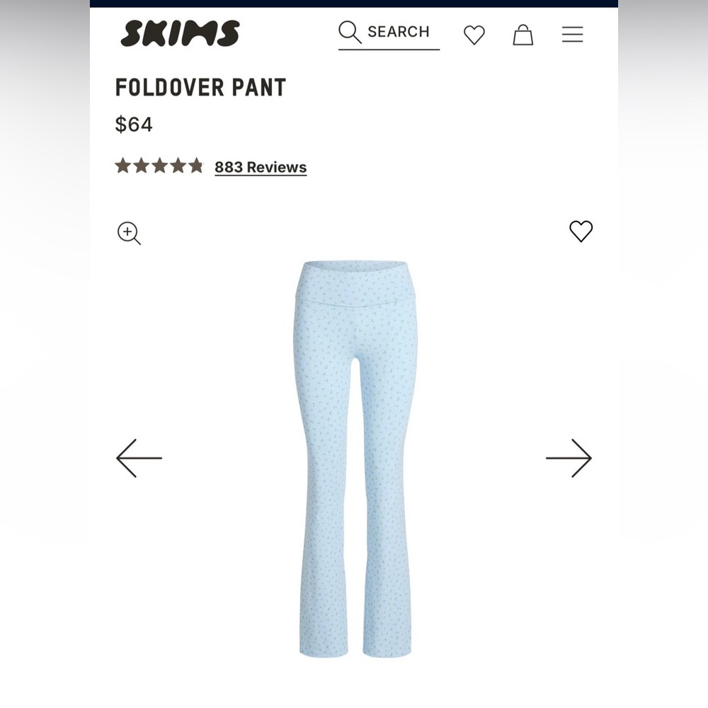 SKIMS Cotton Jersey Foldover Pant